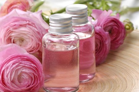 Perfume Bottles with Roses