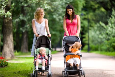 Two Mothers Walking