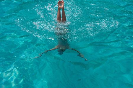 Woman Diving in Refreshing Water