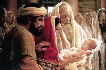 Simeon with Mary, Joseph, and Jesus