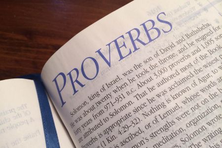 A Bible Open to Proverbs