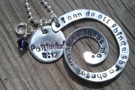 Scripture Necklace on Etsy