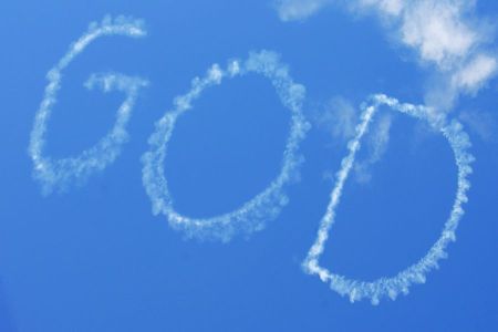 "God" Written in the Clouds